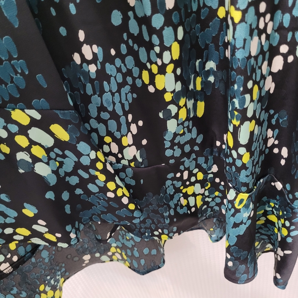 Torrid Midi Bubble Charm Flutter Sleeve Faux Wrap… - image 2